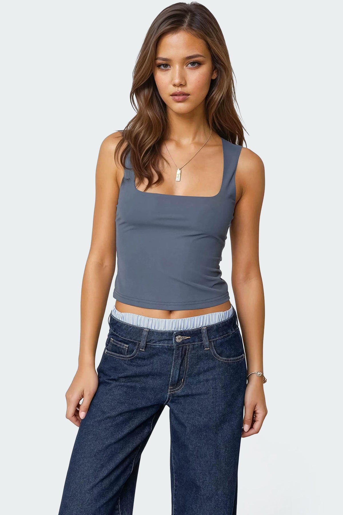 Essy Square Neck Top-Milans Time