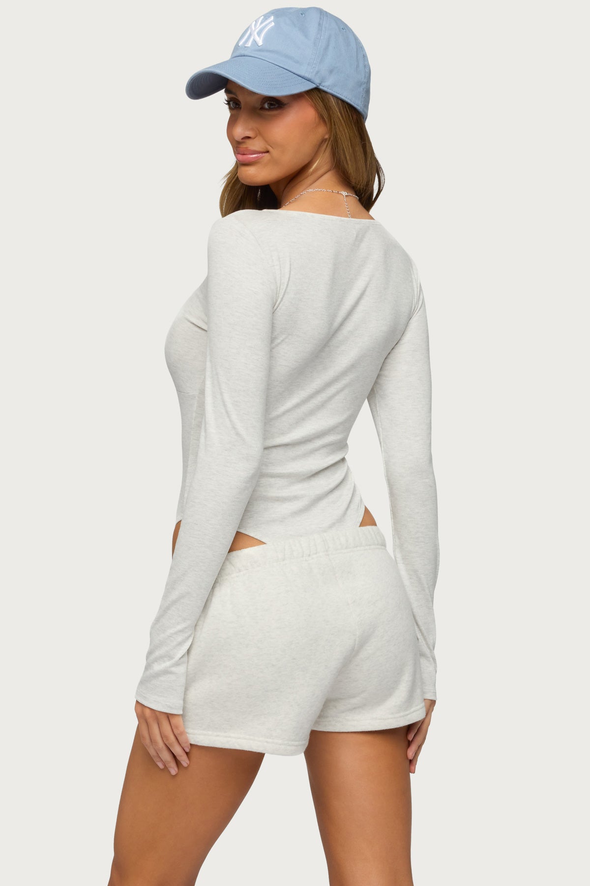 Jonah Long Sleeve V Neck Bodysuit-Milans Time
