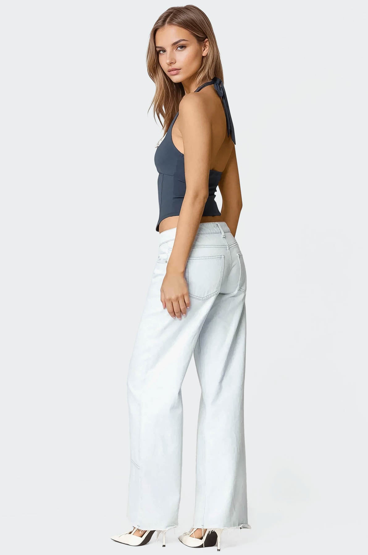 Peekaboo Lace Halter Bustier Top-Milans Time