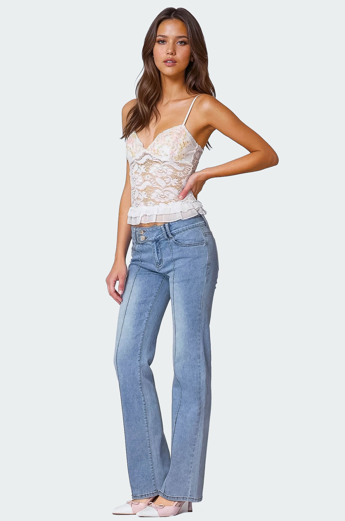 Torin Sheer Lace Tank Top-Milans Time