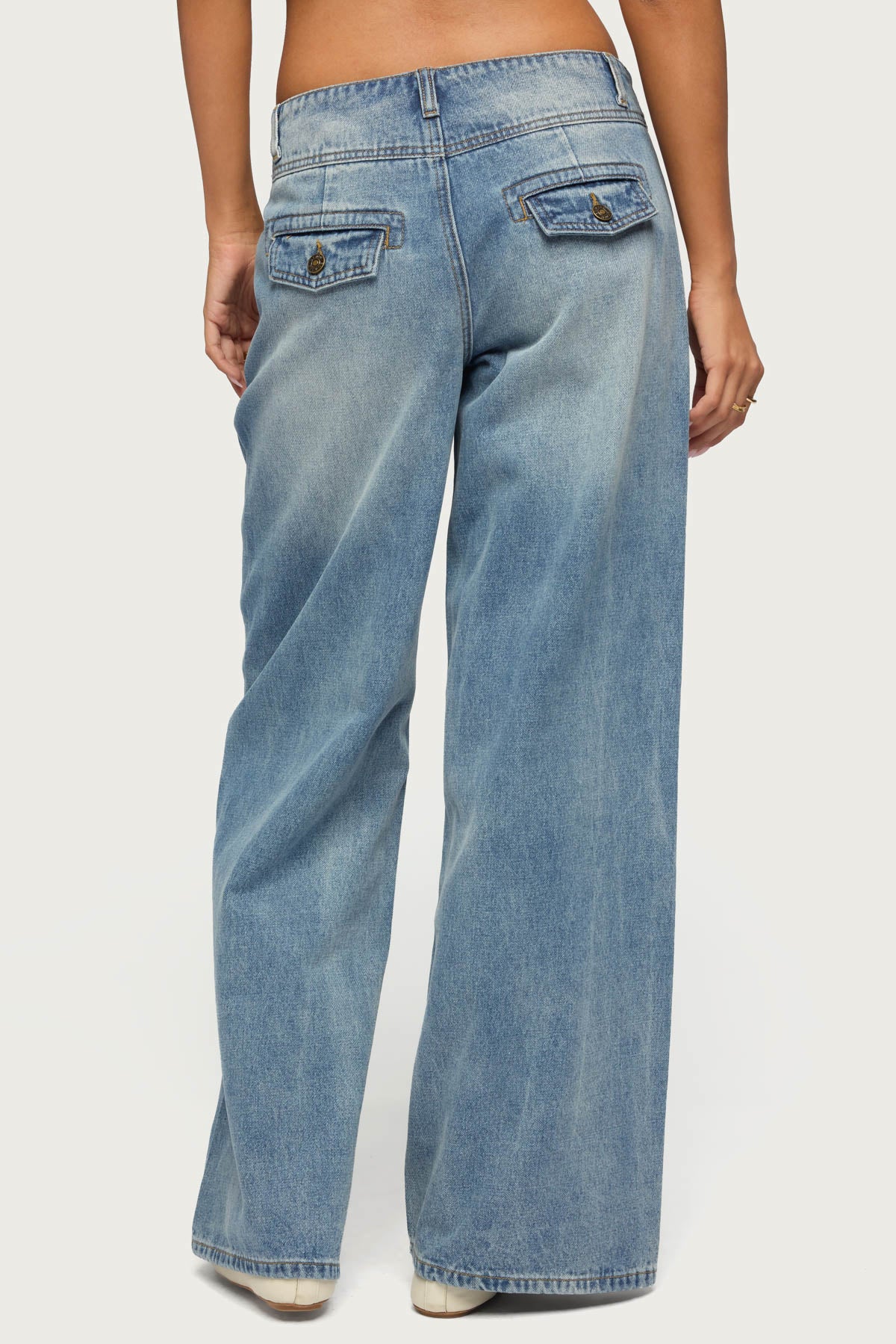Meredith Low Rise Wide Leg Jeans-Milans Time
