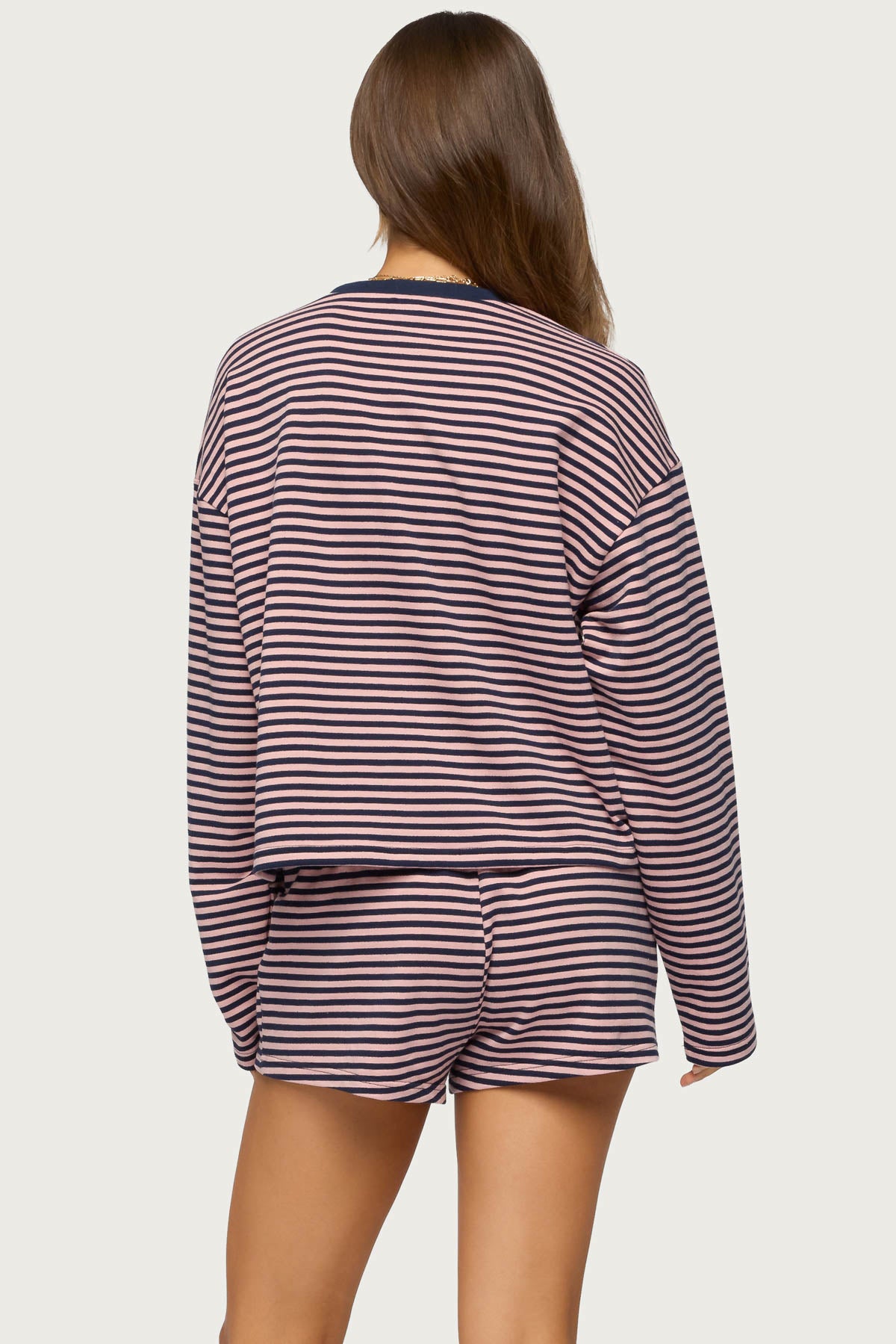 Jainee Striped Long Sleeve T Shirt-Milans Time