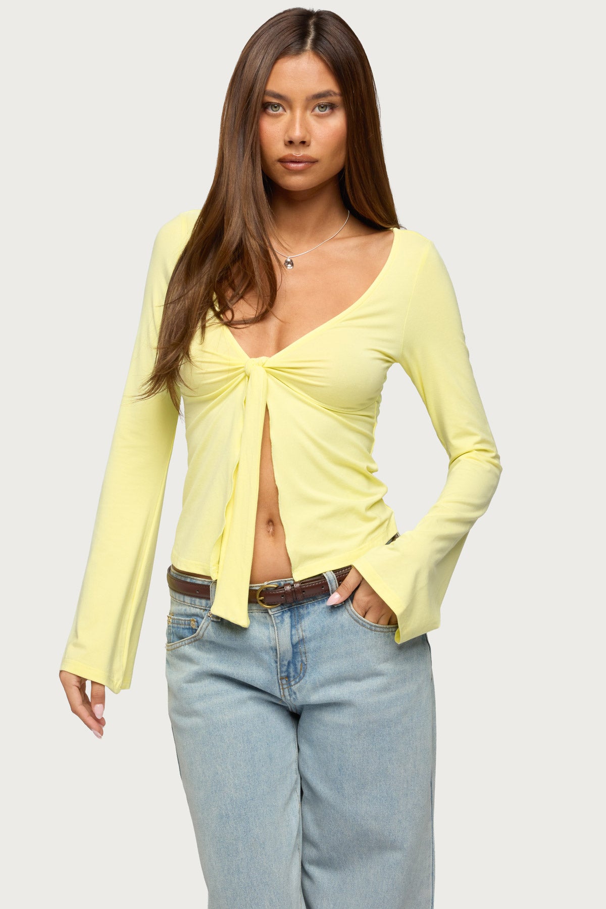 Scarlette Tie Front Top-Milans Time
