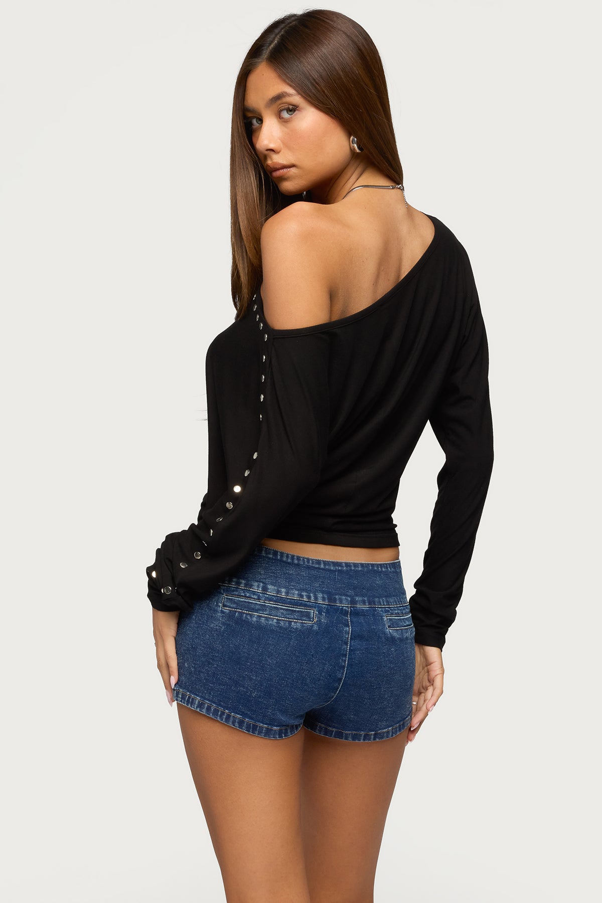 Paola Off Shoulder Stud Top-Milans Time