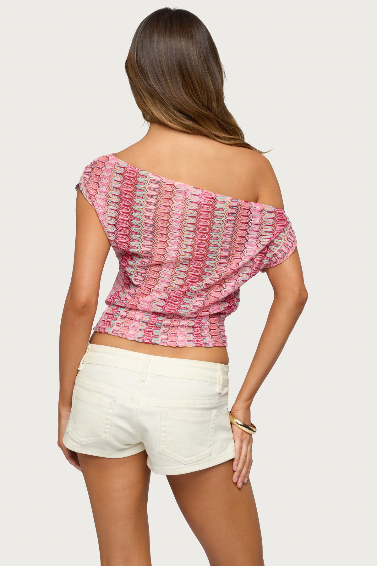 Taniya Off Shoulder Zigzag Knit Top-Milans Time