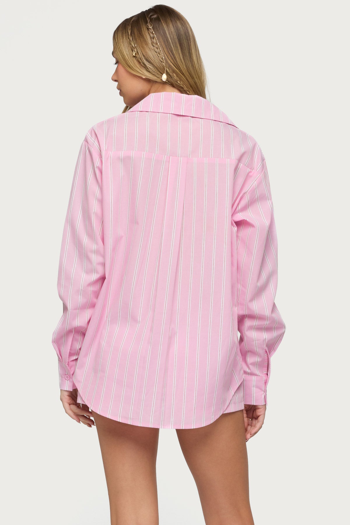 Carmella Striped Oversized Shirt-Milans Time