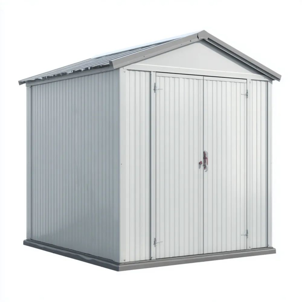 Metall Geräteschuppen 213x127x185 cm – Grau – Wetterfest