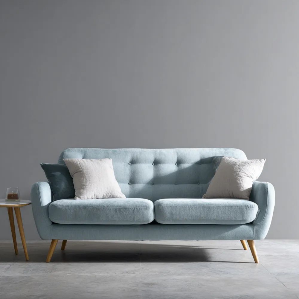 2-Sitzer-Sofa 150x85x75 cm – Hellblau – Skandinavisches Design