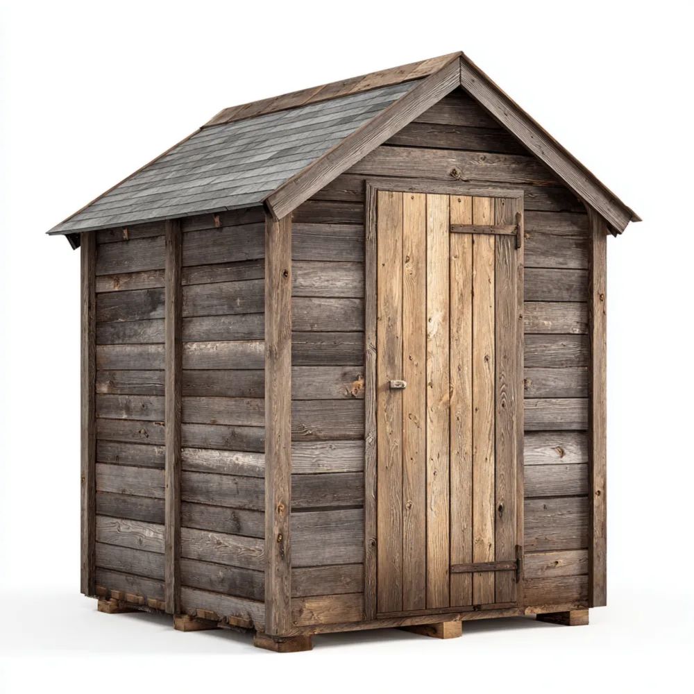 Abri de jardin en bois 200x150x210 cm – Gris Naturel