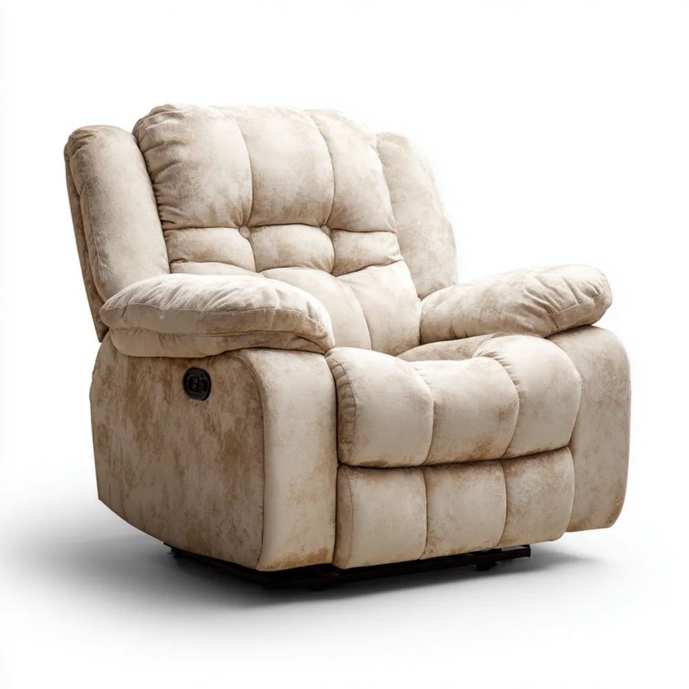 Fauteuil Relax Électrique 85x90x100 cm Tissu Beige - Design Confortable