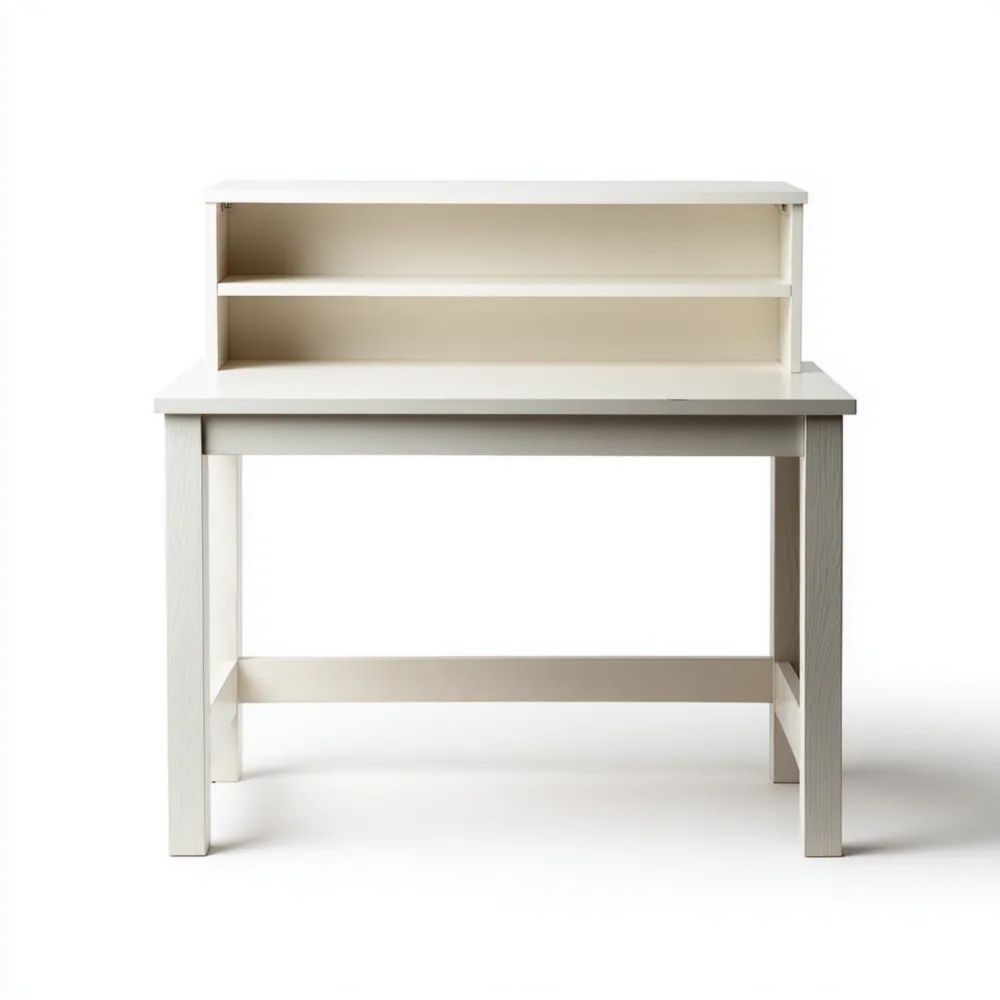Bureau en bois avec étagères - 120x60x90 cm - Blanc