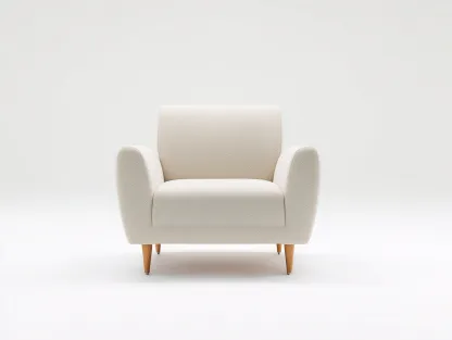 Sillón tapizado de tela 85x80x90 cm - beige - diseño moderno para salón-Homigetmart