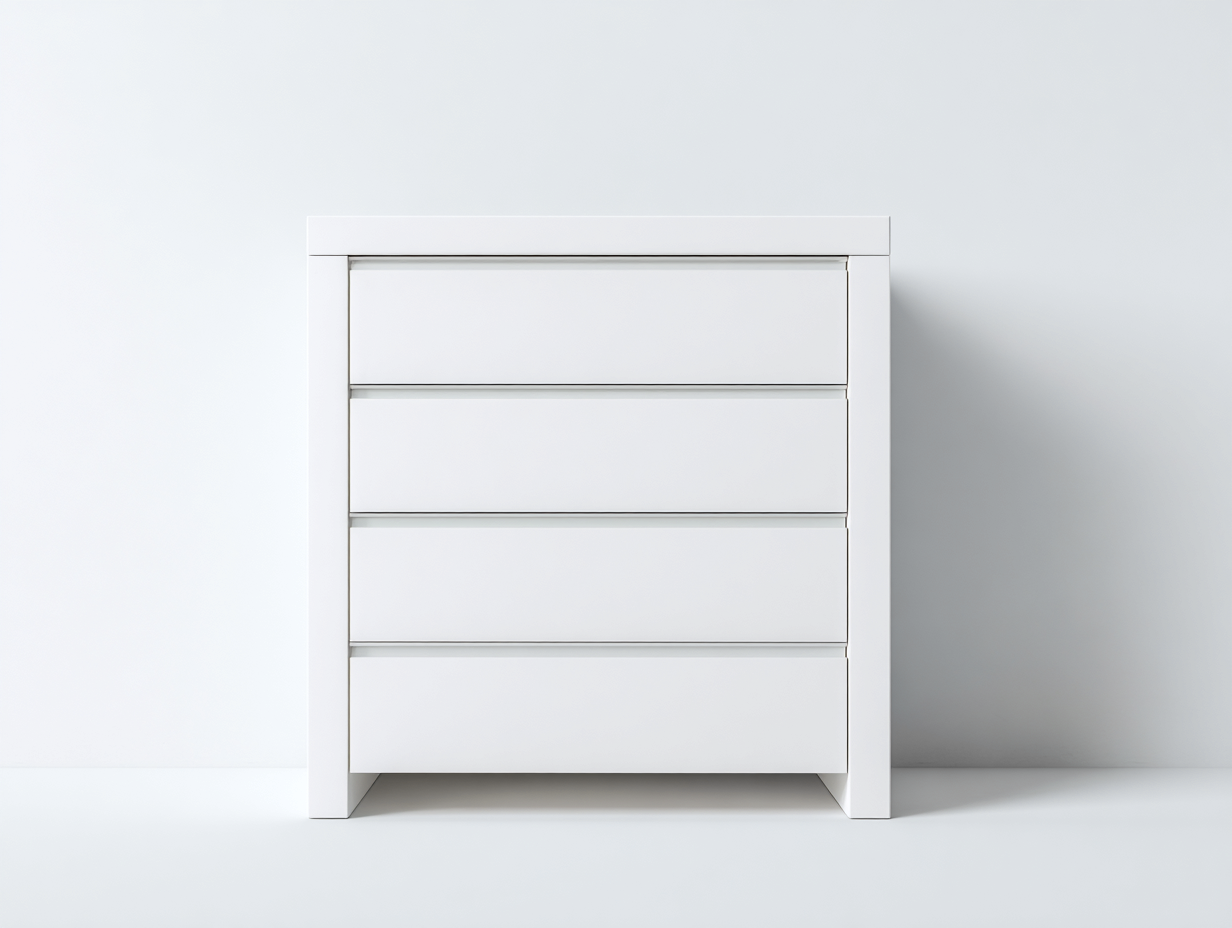 Cómoda madera 80x40x90cm blanco para dormitorio - diseño moderno-Homigetmart