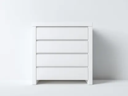 Cómoda madera 80x40x90cm blanco para dormitorio - diseño moderno-Homigetmart