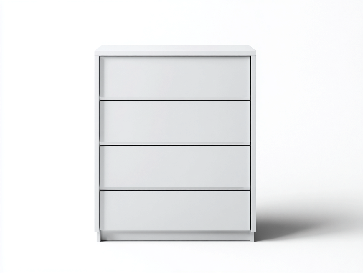 Cómoda de dormitorio MDF 80x40x95 cm - Blanco - Diseño moderno-Homigetmart