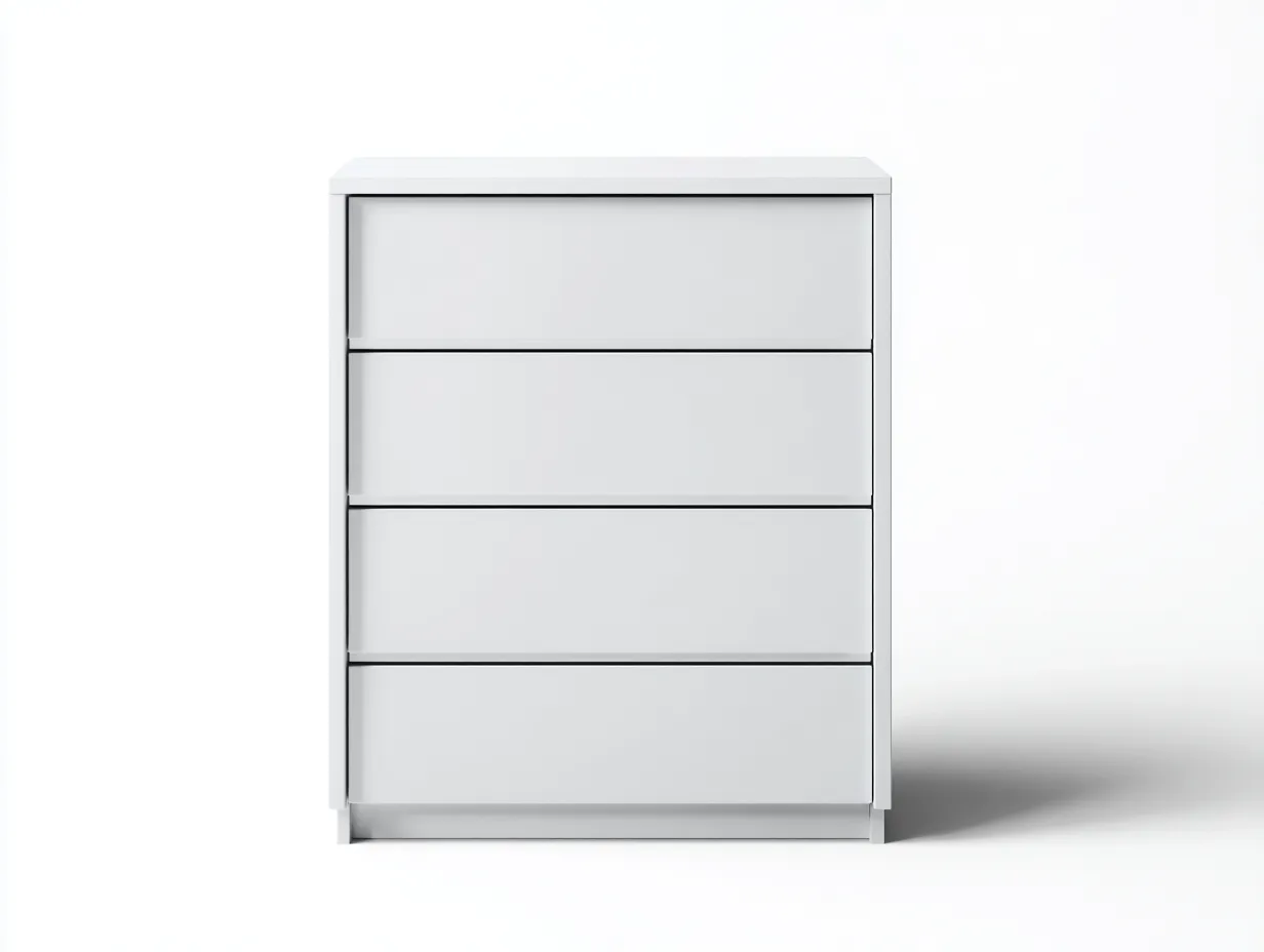 Cómoda de dormitorio MDF 80x40x95 cm - Blanco - Diseño moderno-Homigetmart