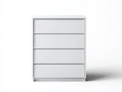 Cómoda de dormitorio MDF 80x40x95 cm - Blanco - Diseño moderno-Homigetmart