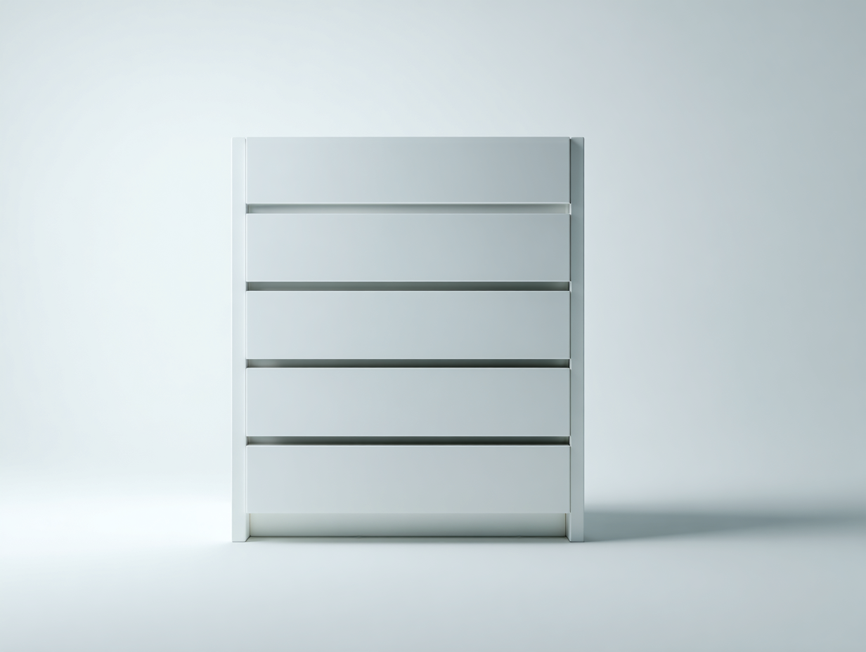 Cómoda de dormitorio 80x40x100 cm - madera lacada blanca - diseño moderno-Homigetmart