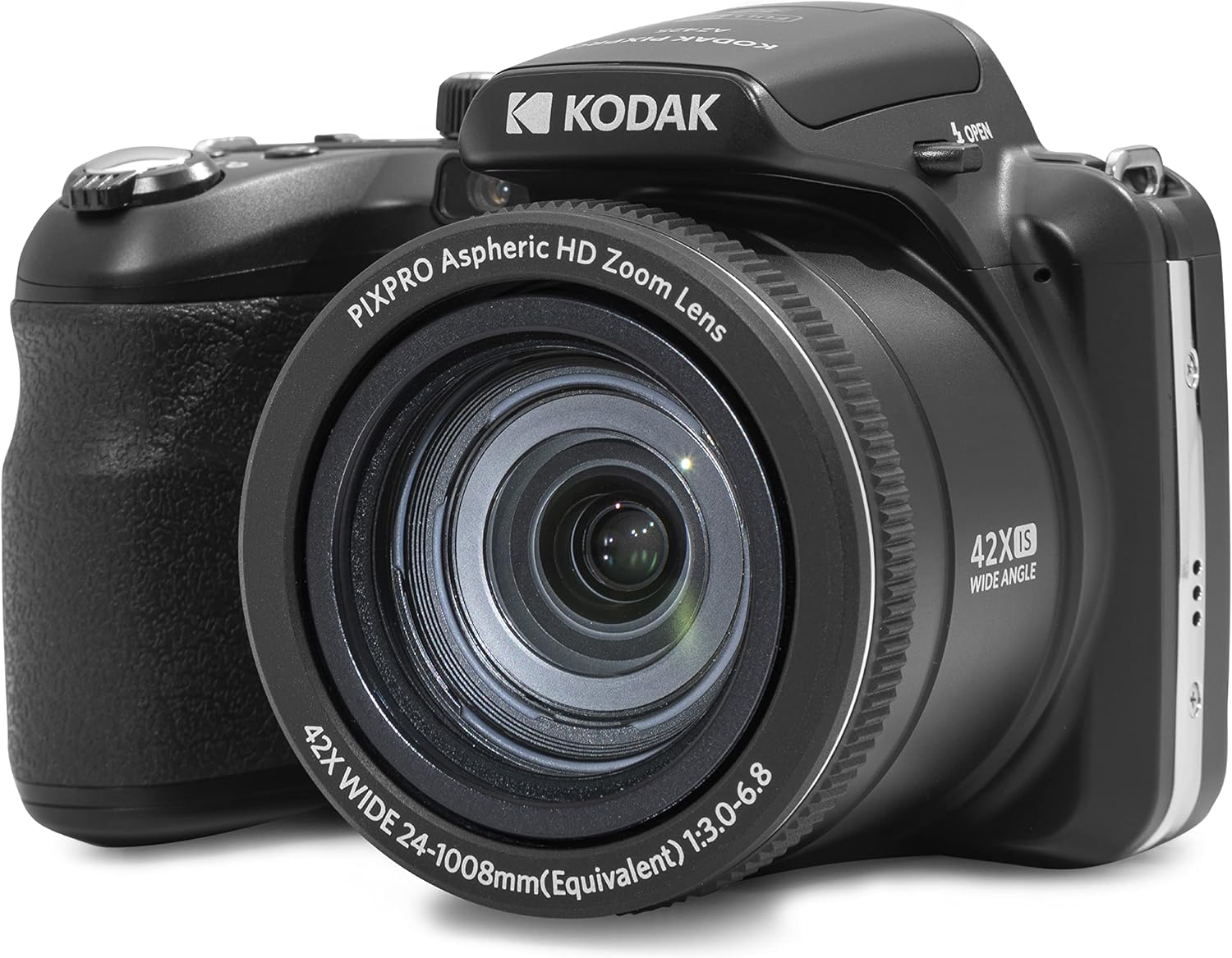 Bridgekamera 42x Zoom 20 MP Schwarz – Digitalkamera mit Weitwinkel und Full HD Video-Sofauplab