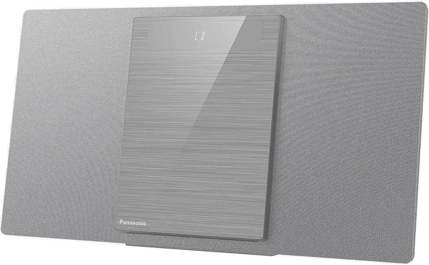 Panasonic SC HC412 Kompaktanlage CD Bluetooth DAB – silber – Micro HiFi System für Zuhause-Sofauplab