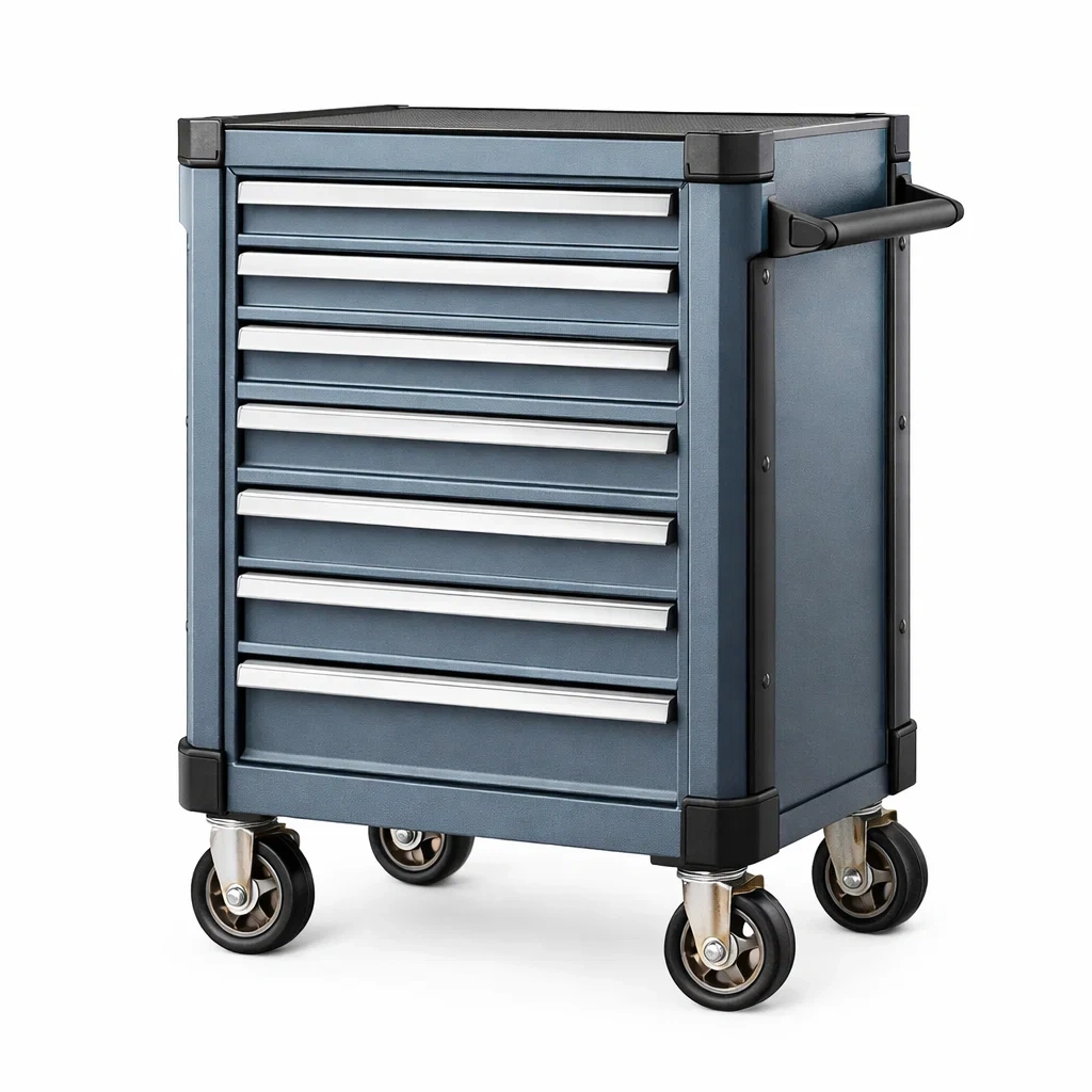Carrello portautensili in Metallo con 7 Cassetti e Ruote Girevoli-MODERNOASISLIVING