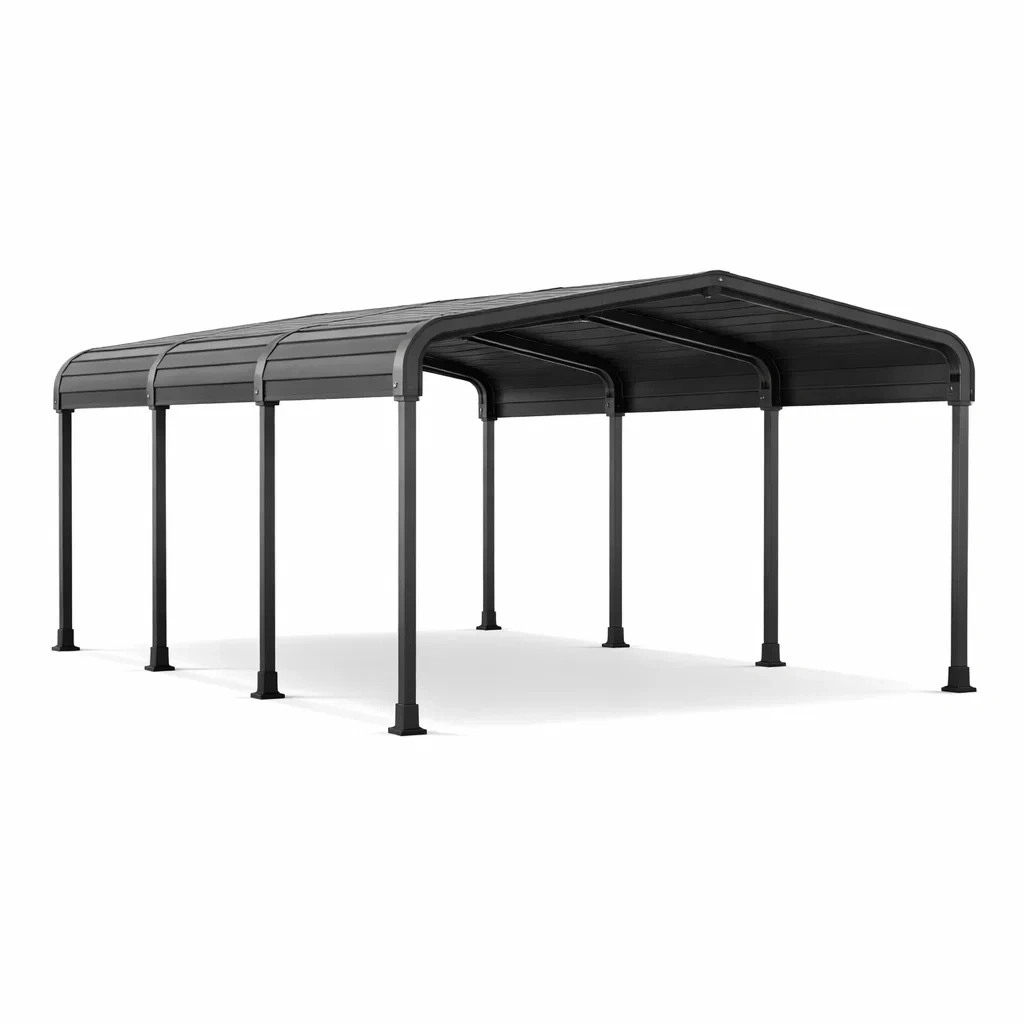 Carport in Alluminio e Policarbonato 500x280x220 cm Antracite-MODERNOASISLIVING