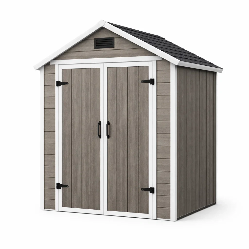 Casetta da giardino in Resina con Tetto a Due Spioventi-MODERNOASISLIVING