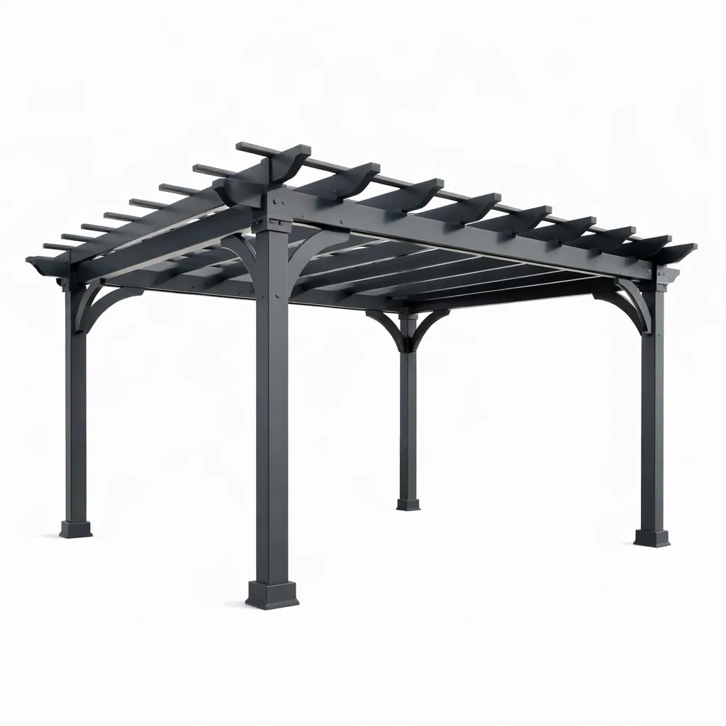 Pergola in Alluminio Verniciato Antracite-MODERNOASISLIVING
