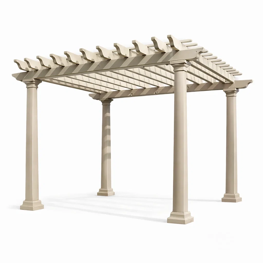 Pergola in Vinile Beige per Esterno 300x400x250 cm-MODERNOASISLIVING