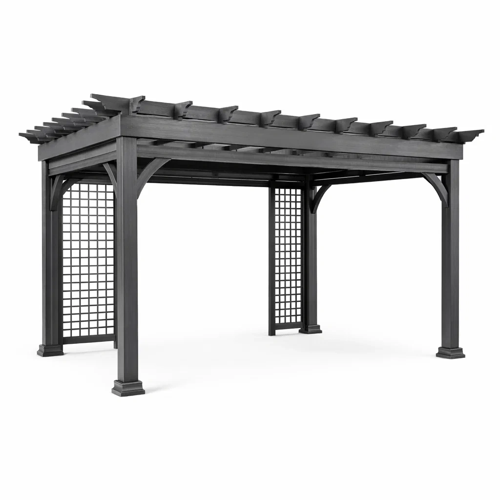 Pergola in Alluminio Antracite 400x300x230 cm-MODERNOASISLIVING