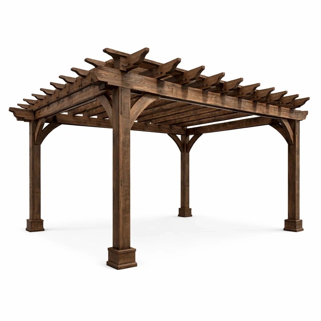 Pergola Rettangolare in Legno-MODERNOASISLIVING