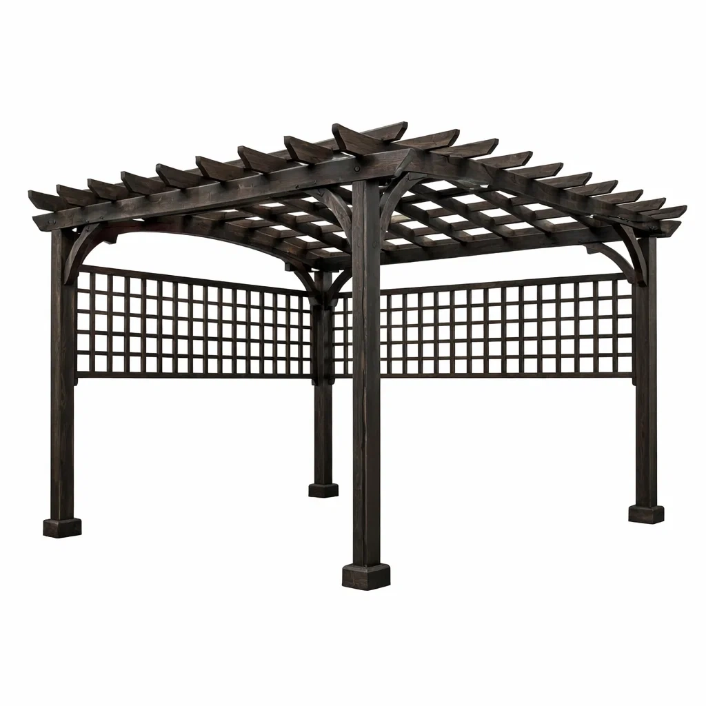 Pergola in Legno Marrone Scuro 300x300x250 cm-MODERNOASISLIVING