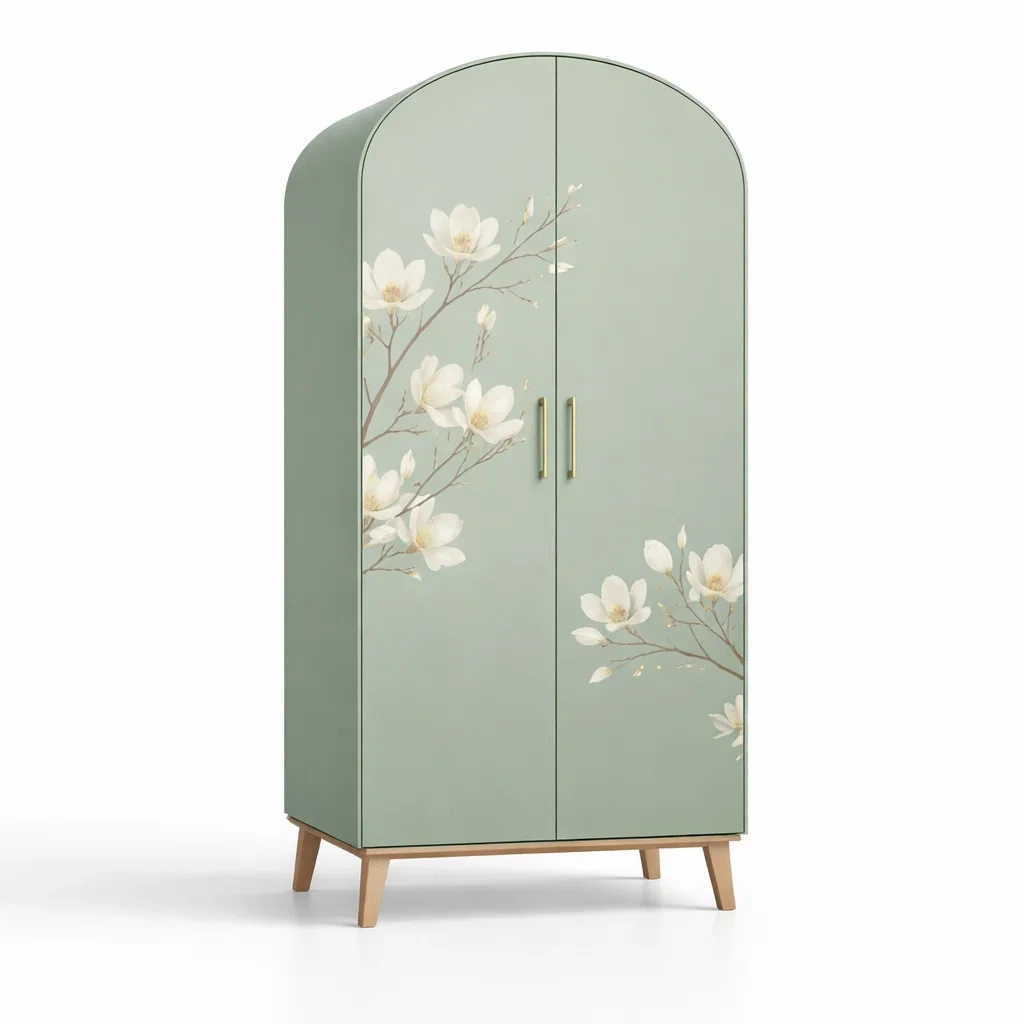 Armadio in MDF con Motivo Floreale-COZYNESTZZ