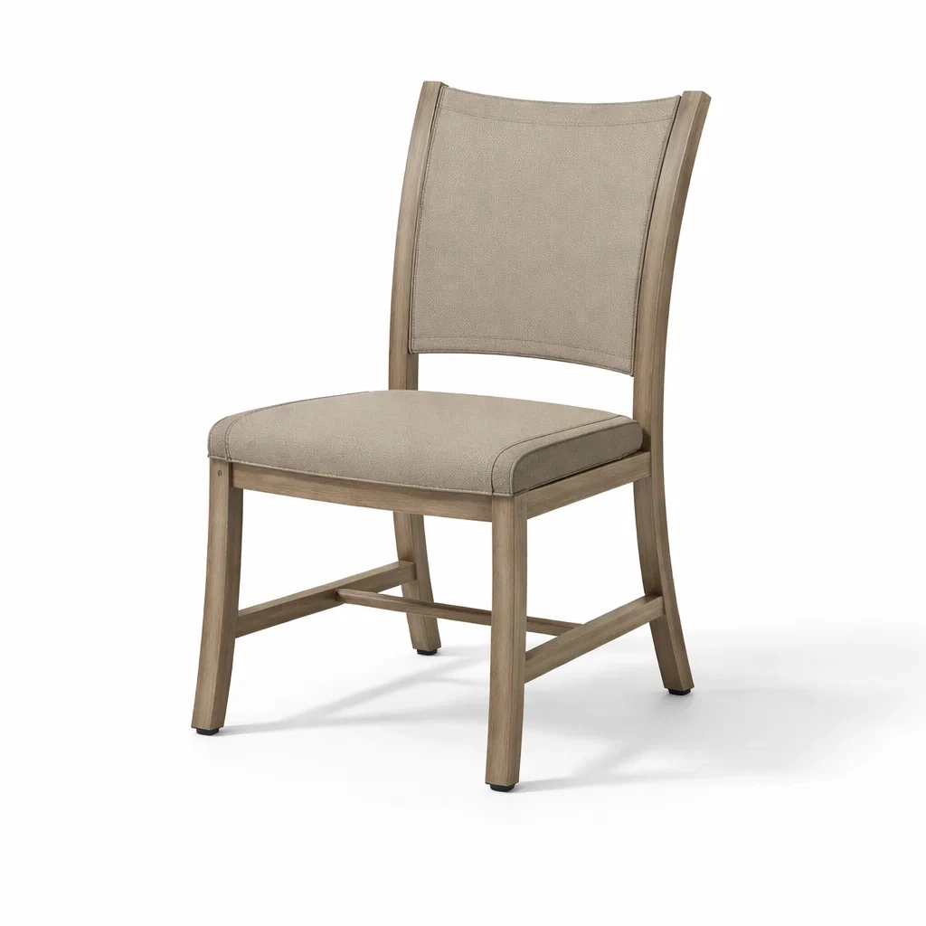 Sedia da pranzo in Legno con Rivestimento in Poliestere Beige-COZYNESTZZ