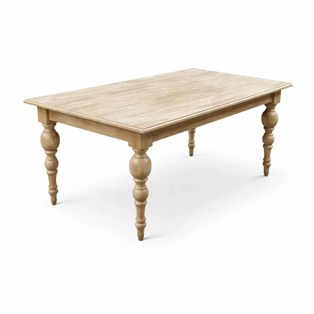 Tavolo da pranzo rettangolare in legno di quercia-COZYNESTZZ