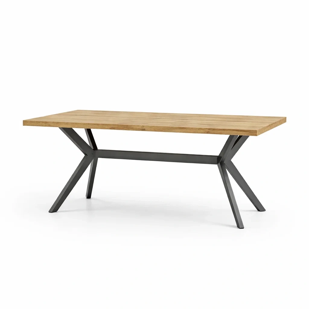 Tavolo da pranzo in legno e metallo-COZYNESTZZ