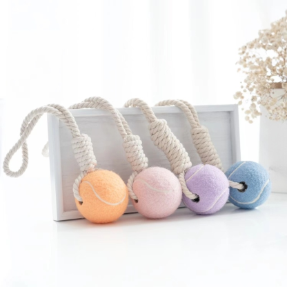 Zahnreinigender Tennisball für Haustiere