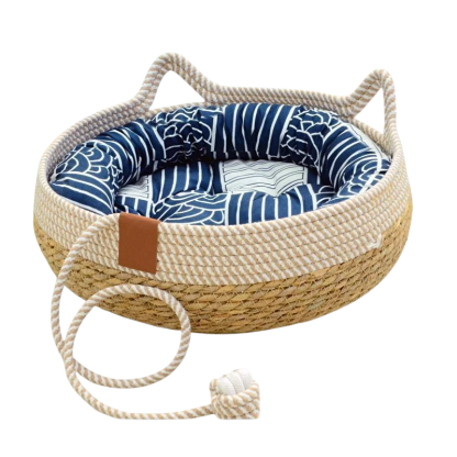 Praktisches abnehmbares Katzenbett, geflochten