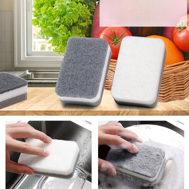 Doppellagiger, verstärkter Reinigungsschwamm