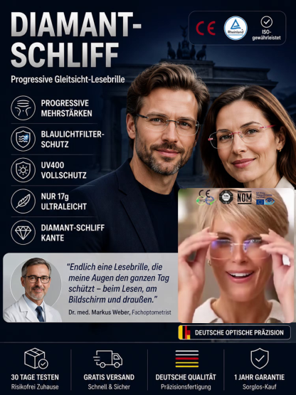 【✨ Smart-Brille ✨】Auto-Fokus von -1000° bis +1000°: Tschüss Sehtest! 🚀