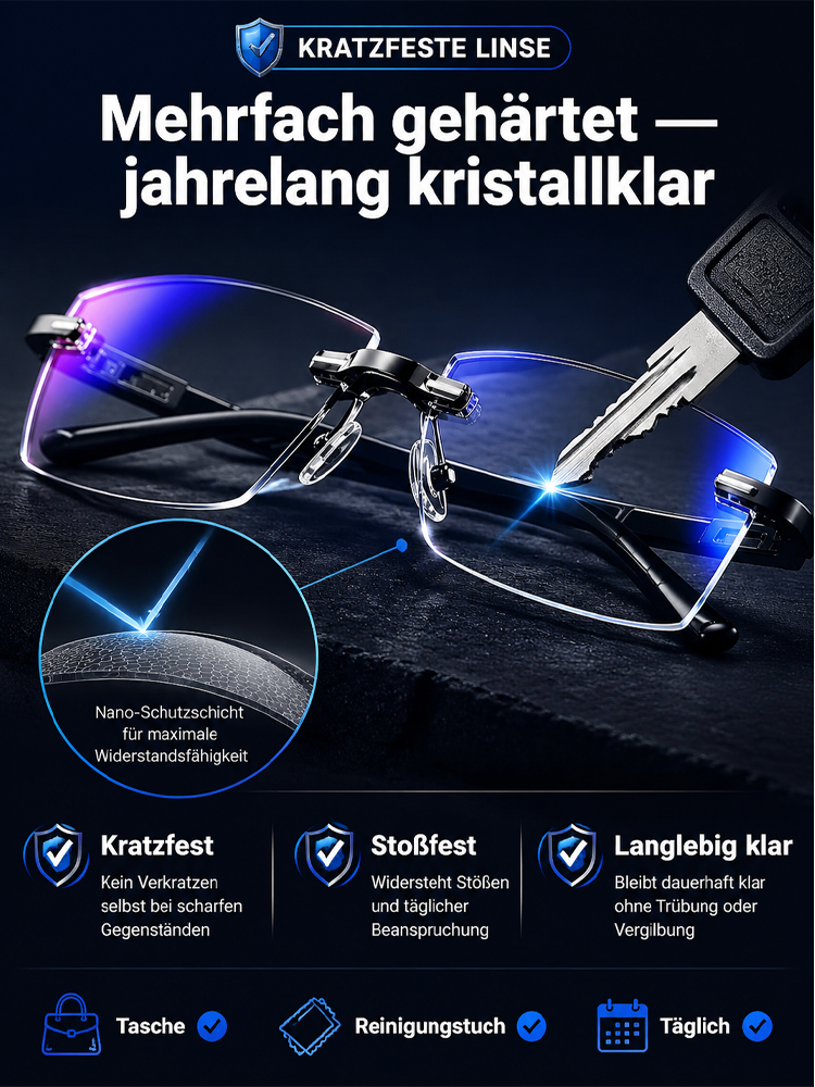 【✨ Smart-Brille ✨】Auto-Fokus von -1000° bis +1000°: Tschüss Sehtest! 🚀