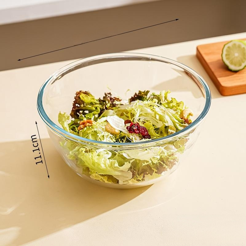 Transparente Glasschüssel für Salat