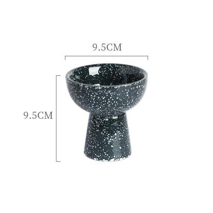 Stielschale aus Keramik, Eisbecher