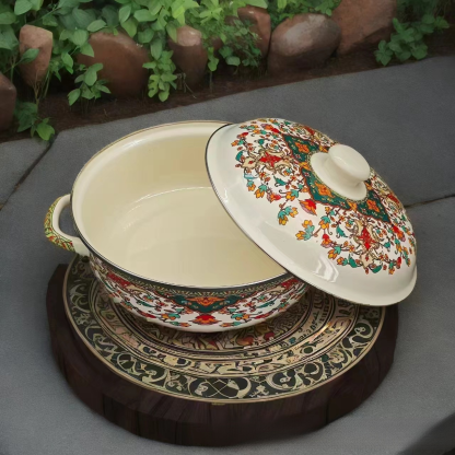 Große, doppelohrige Suppenschüssel