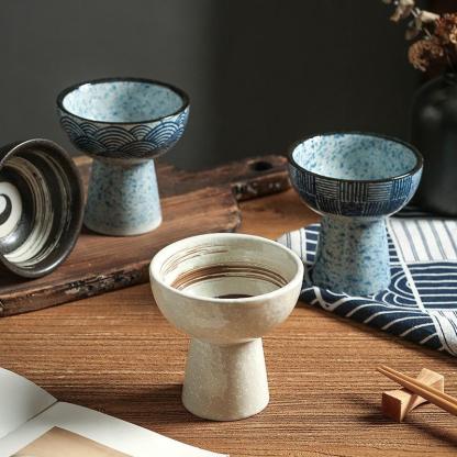 Stielschale aus Keramik, Eisbecher