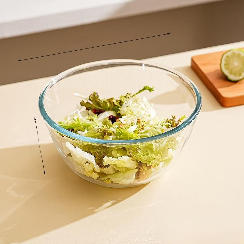 Transparente Glasschüssel für Salat