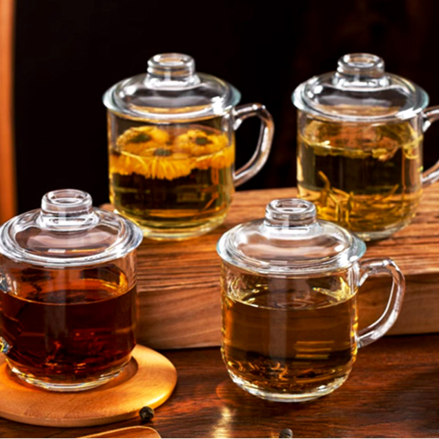 Haushalt Anti-Verbrühungs-Glasbecher mit Deckel