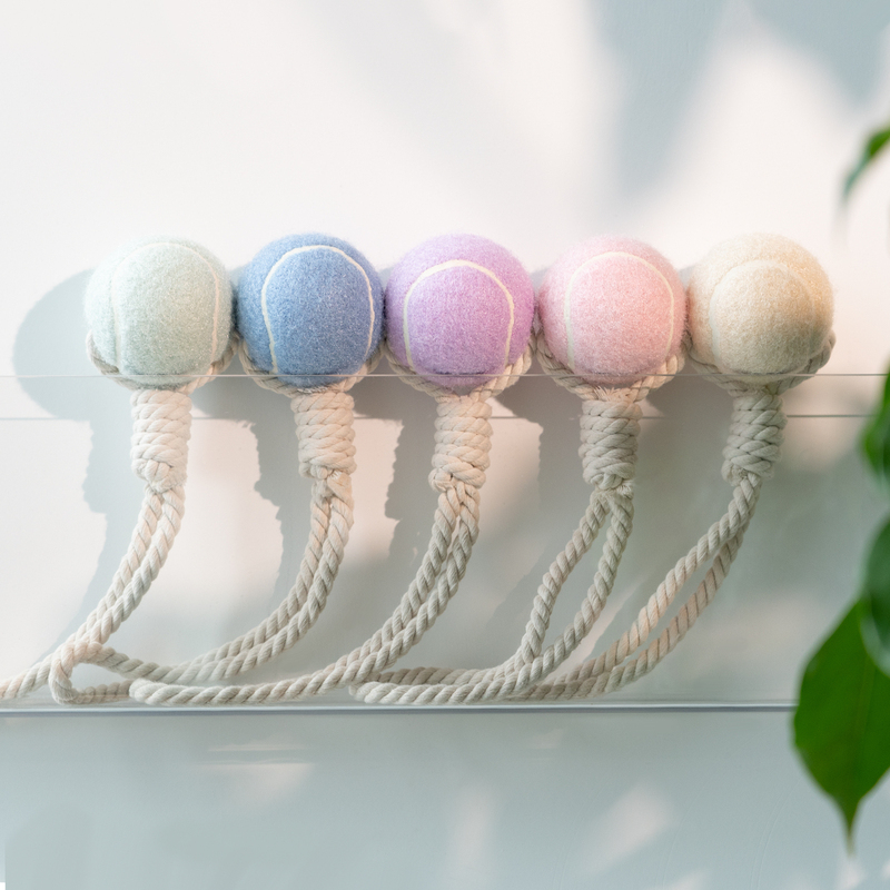 Zahnreinigender Tennisball für Haustiere