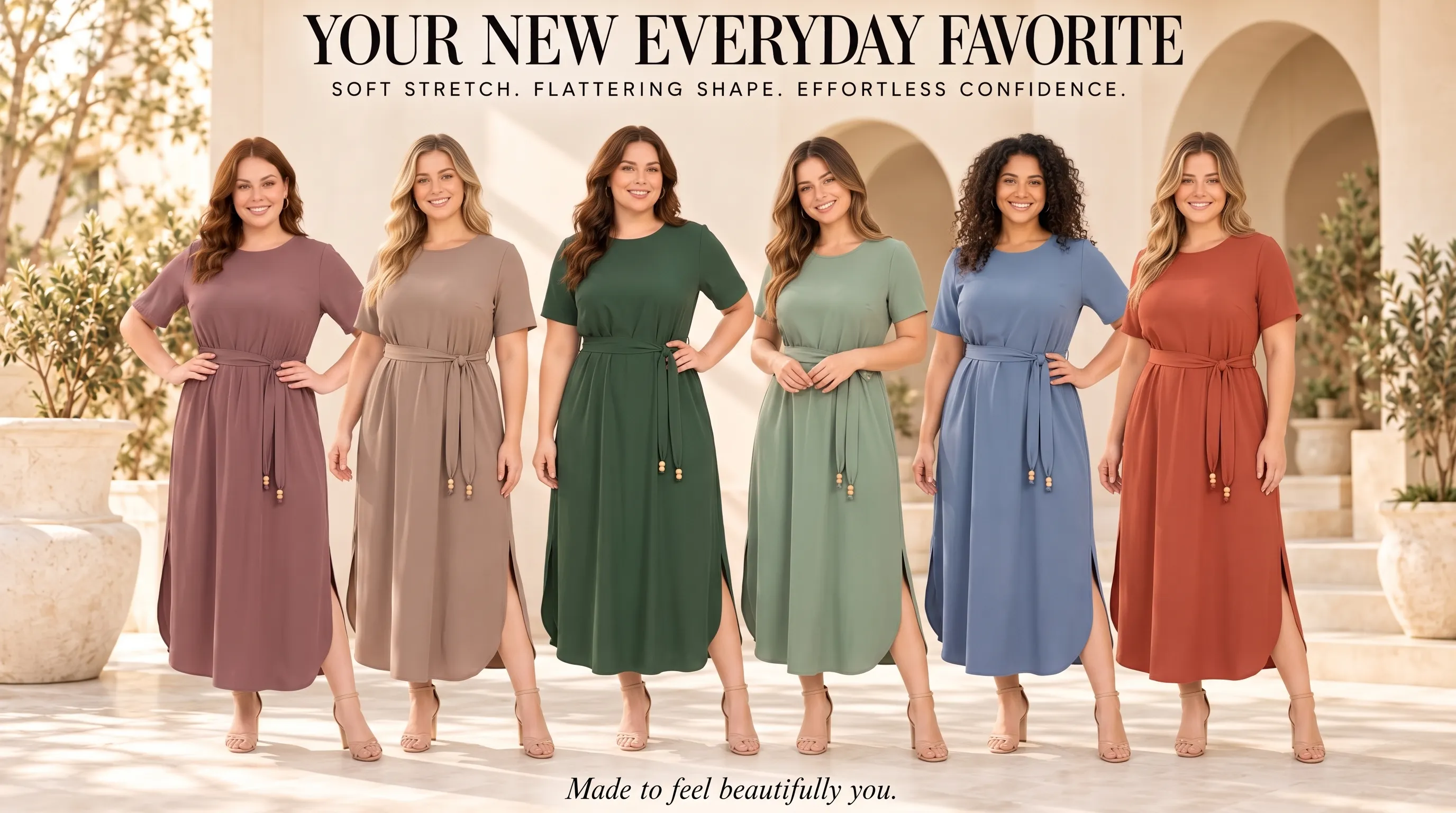 Everyday Drawstring Waist Maxi Dress