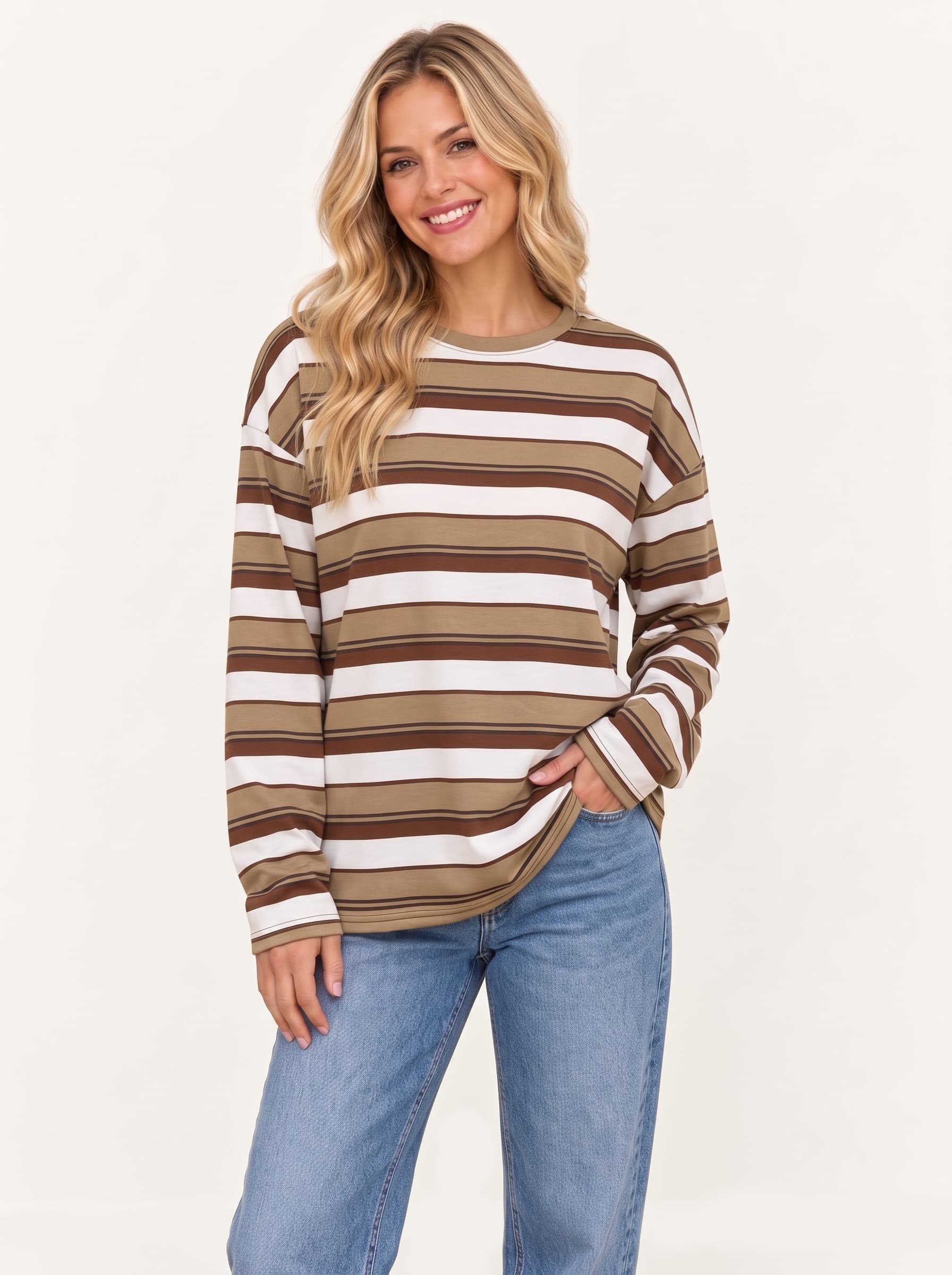 Everyday Stripe Relaxed Long-Sleeve Tee